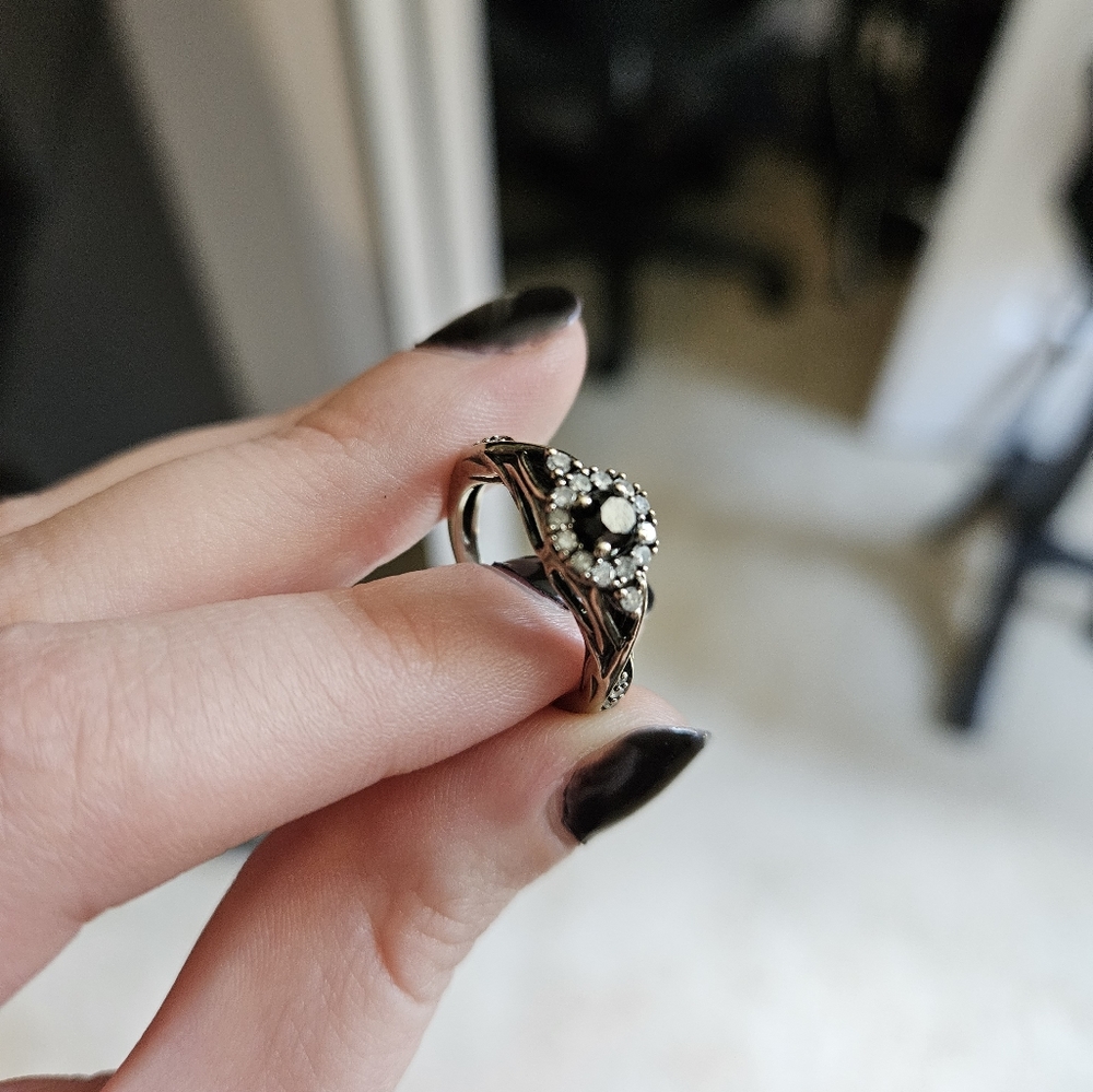 Black Diamond Engagament Ring - image 5